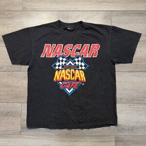 Vintage 90's NASCAR Cafe Orlando T-Shirt Men's Size Large XL Double Sided